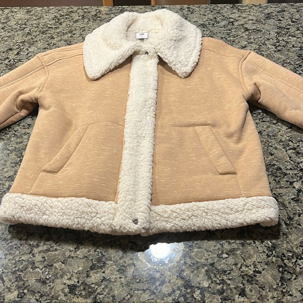 CAbi McQueen Shearling Jacket Size S NWT